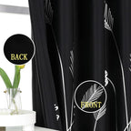 Black Blackout Curtains 84 Inch Long Light Blocking Curtains - Image 3