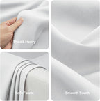 HOMEIDEAS Greyish White Blackout Curtains - Image 5
