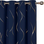 Deconovo Curtains for Living Room, Pattern Blackout Curtains 108 Inch Long | by Unknown