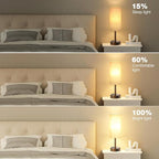 Brown Bedside Table Lamp for Bedroom - Image 4