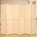 Bamboo Mesh Woven Room Divider 5.6FT, 6 Panel Folding Privacy Screen, Folding by JVVMNJLK