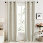 Deconovo Curtains for Living Room, Pattern Blackout Curtains 96 Inches Long | - Image 2
