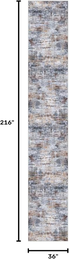 Abstract Runner Rug 3x18 Ft Washable Runners - Image 2