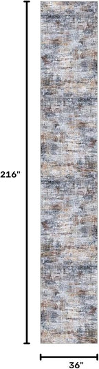 Abstract Runner Rug 3x18 Ft Washable Runners - Image 2