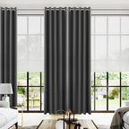KOUFALL 96 Inch Curtains Long 2 Panel Set, 70 Inch Wide Grommet Blackout Drapes by KOUFALL
