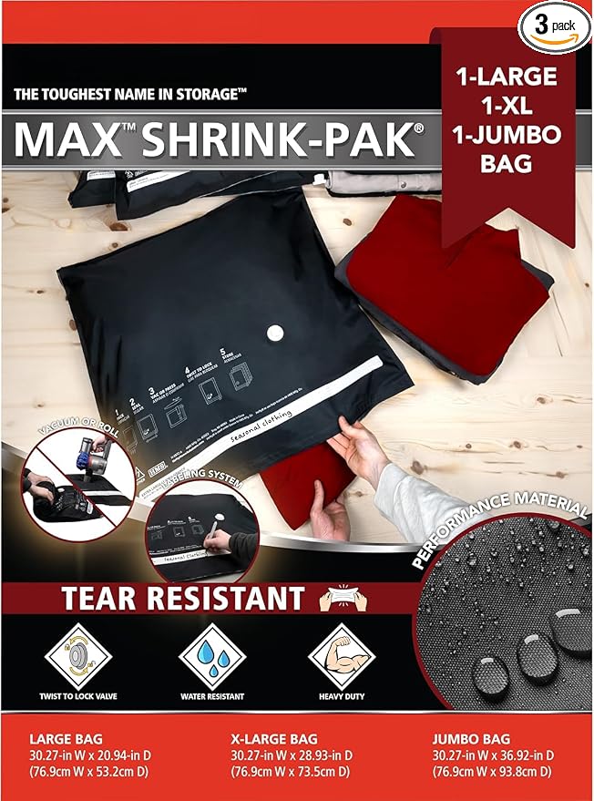 MAX Shrink-Pak Vacuum Seal Storage Bags by Hefty