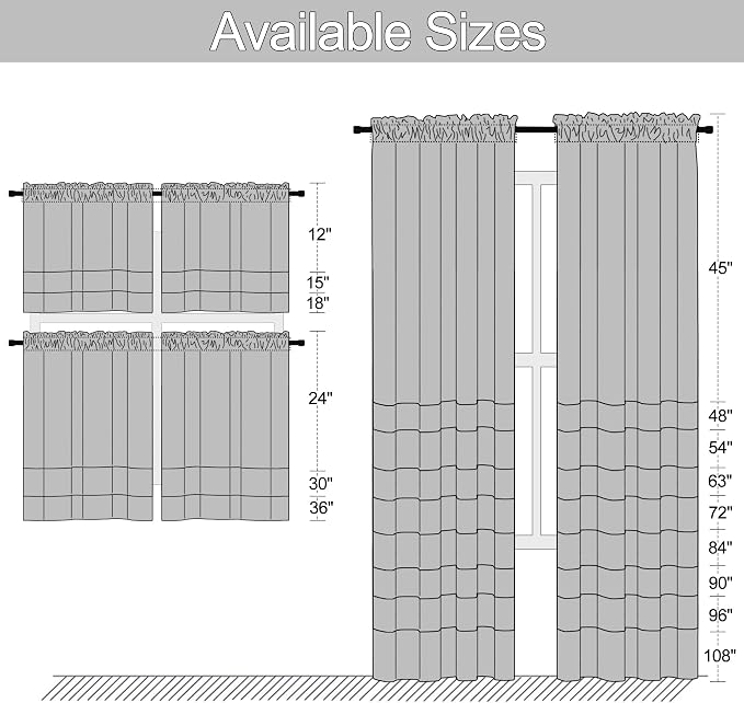 Olive Green Blackout Curtains 48 Inch Length 2 Panels Set - Image 7