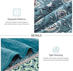 Yiran Blue Boho Quilt Set King Size, Fall Patchwork Bedspreads | Bohemia - Image 6