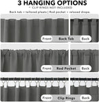 Deconovo Room Darkening Curtains Back Tab and Rod Pocket Curtains Thermal - Image 2