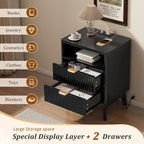 LYNCOHOME Fluted Nightstand - Image 3