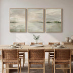 Framed Sage Green Abstract Landscape Wall Art - Image 4