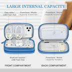 FYY Electronic Organizer, Travel Tech Pouch Bag, Cable Organizer Cyan | Wrist - Image 3