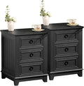 Joaxswe Farmhouse Nightstand Set 2 by Joaxswe