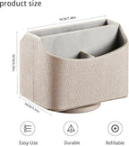 PU Leather 360° Rotatable Remote Control Holder, Nightstand TV Remote Caddy | - Image 3