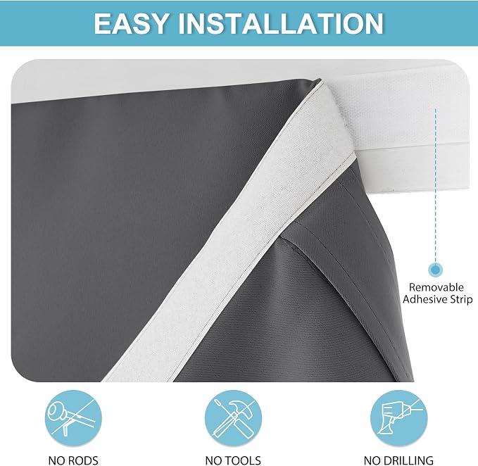 RYB HOME Blackout French Door Curtain - Image 2