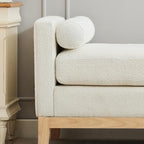 KEIKI Oversize Boucle Bench Ottoman - Image 8