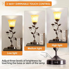 Touch Control Leaf Vintage Table Lamp - Image 4