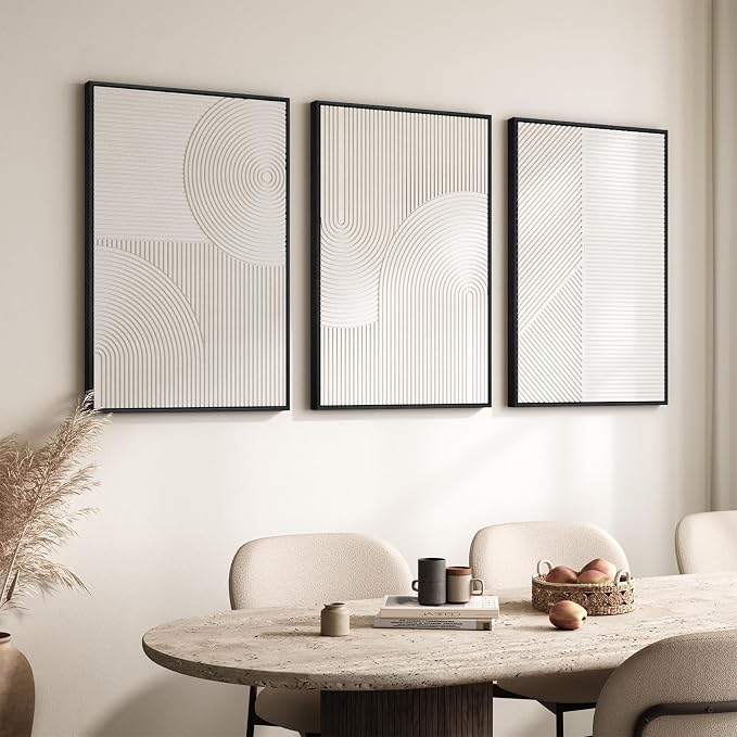 Large Framed 3D Textured Abstract Wall Art - Image 5
