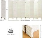 Room Dividers and Folding Privacy Screens, Wood Louvered Separators Divider Wall - Image 7