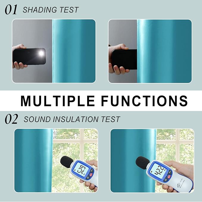 XWZO Full Shading Blackout Curtains - Image 4