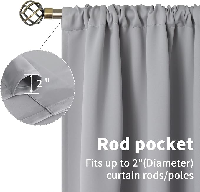 BGment Blackout Curtains 30 Inches Long - Image 4