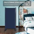 4 Panel Folding Room Divider, Sturdy Frame Freestanding Wall Divider - Image 2