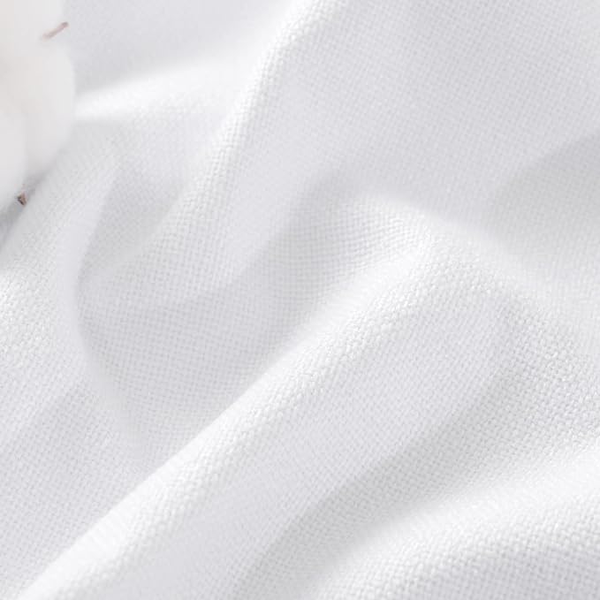 Pure White Linen Blackout Curtains - Image 4