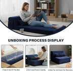 Folding Sofa Bed Convertible Sleeper Chair Mattress - Image 7