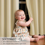 RYB HOME 100% Blackout Beige Curtains - Image 7