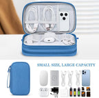 FYY Electronic Organizer, Travel Tech Pouch Bag, Cyan | Wrist Strap, Waterproof - Image 6