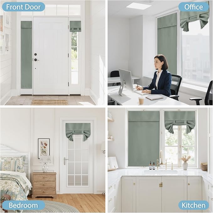 RYB HOME Blackout Door Window Curtains - Image 9