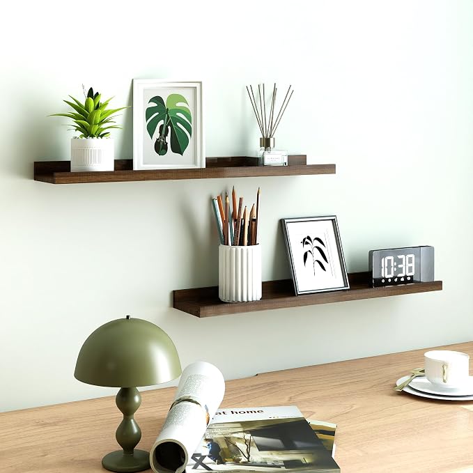 Walnut Floating Shelves for Wall Decor, 30 in Shelf - Image 2