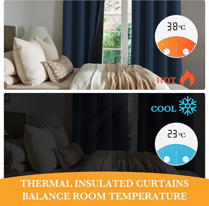 RYB HOME 100% Blackout Curtains - Image 4