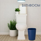 Plastic Small Bathroom Trash Can Wastebasket Garbage Can, 2 Pack | Sturdy-Easy - Image 2