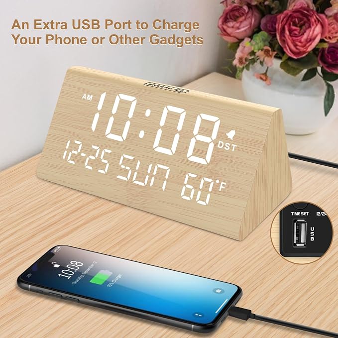 DreamSky Digital Alarm Clock for Bedrooms - Image 6
