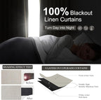 Modern Neutral 90 Inch Blackout Sliding Glass Door Curtains Light and Draft - Image 3