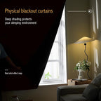 AJAZZ 100% Blackout Self Adhesive Curtains Small Window Short Temporary Black - Image 2