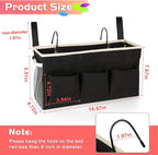 Bedside Caddy, Bedside Storage Bag Hanging Organizer - Image 4