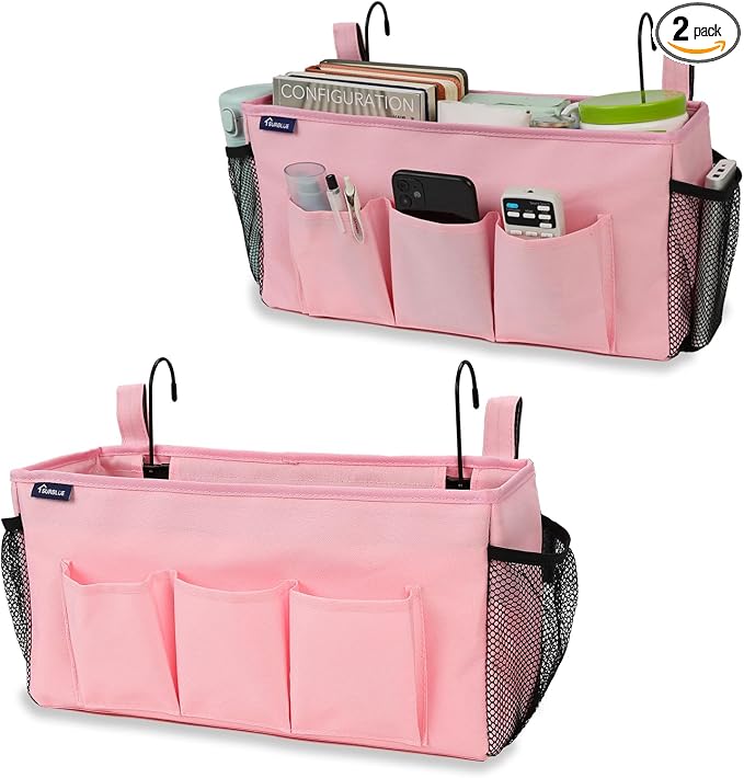 Surblue Bedside Organizer with Hook Caddy Hanging Storage Bag with Adjustable by SURBLUE