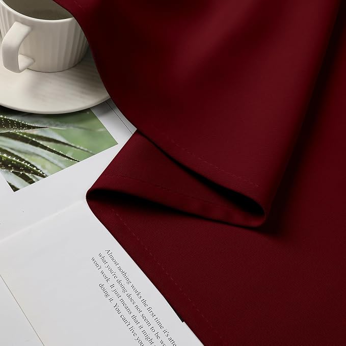CUCRAF Custom Burgundy Red Blackout Curtains 1 Panel Set, Thermal Insulated - Image 6