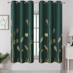 Green Blackout Curtains 63 Inches Long by ESTELARTEXTILER