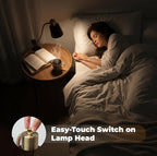Desk lamp Eye-Caring Table Lamps, 360°Rotation Gooseneck Clip on Lamp Reading - Image 6