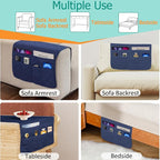 Sofa Armrest Organizer with 6 Pockets, Non-Slip Couch Recliner Armchair Caddy - Image 7