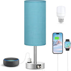 Turquoise Nightstand Table Lamp - Image 6