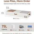 StorageWorks 7 Inch Low Profile Under Bed Storage Containers - Image 2