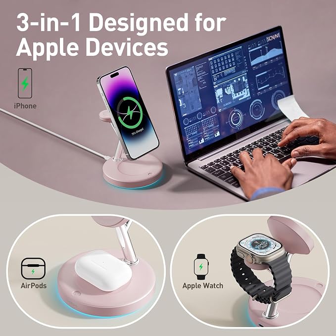 3 in 1 MagSafe Wireless Charger Stand - Image 3