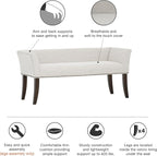 Madison Park Accent Bench for Living Room, Upholstered - Image 5