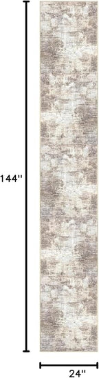 Abstract Runner Rug 2x12 Ft Washable Runners - Image 2