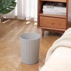 JiatuA Small Bathroom Trash Can Plastic Wastebasket Garbage Can Grey | Sturdy - Image 2