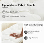 LOULENS 57.7" Linen End of Bed Bench King Size, Upholstered Bench, Upholstered - Image 4